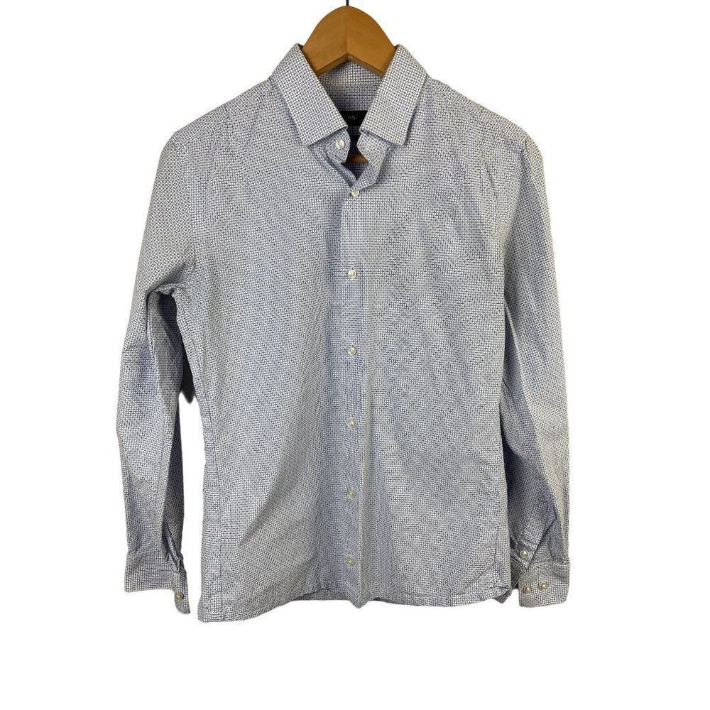 Hugo Boss Mens Button Down Shirt Blue Business Casual - Picture 1 of 7